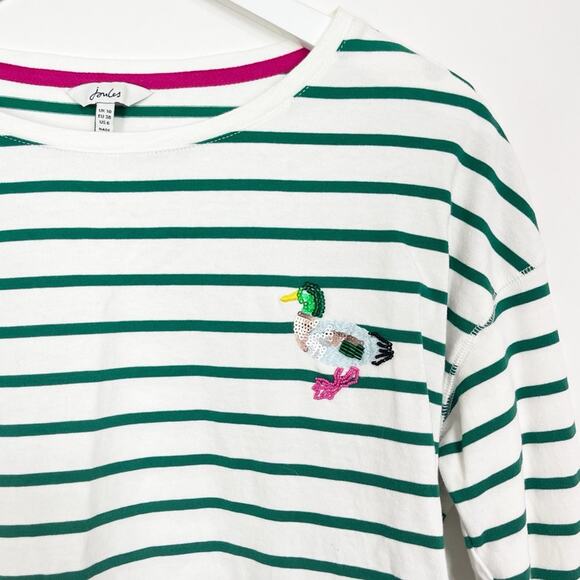 Joules Marina Print Dropped Shoulder Top - Picture 3 of 11